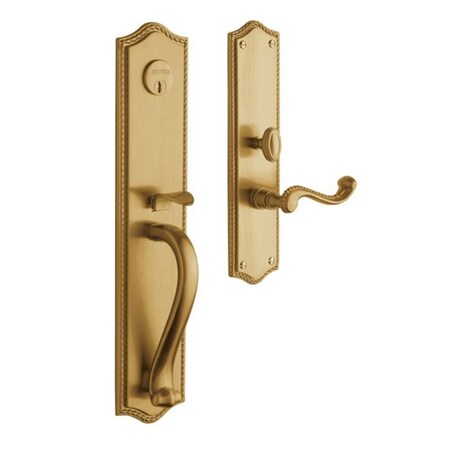 Baldwin Double Cylinder Entry Handlesets Vintage Brass 6963.033.RDBL